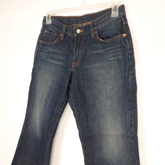 Lucky Brand Dungarees Women's Wide Leg Jeans Size 28 Crop Medium Wash Blue Denim - Picture 3 of 14